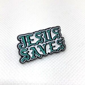 3/$25 “Jesus Saves” UNISEX Pin Badge Brooch